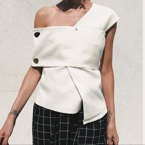 REJINA PYO WILLOW TOP in ivory, pristine unworn condition, UK size 10 (US 6)